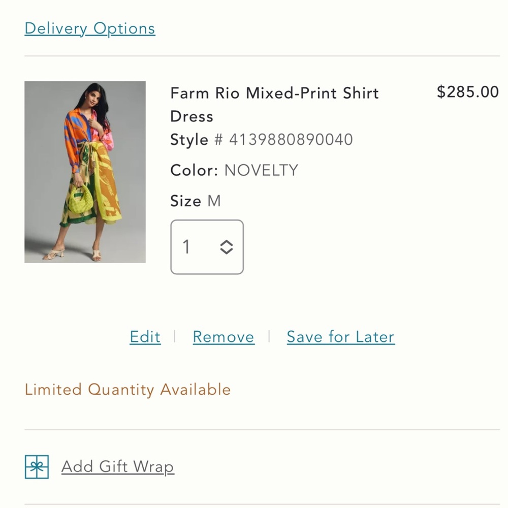 NWT -Farm Rio Mixed-Print Shirt Dress in size small - Picture 7 of 10
